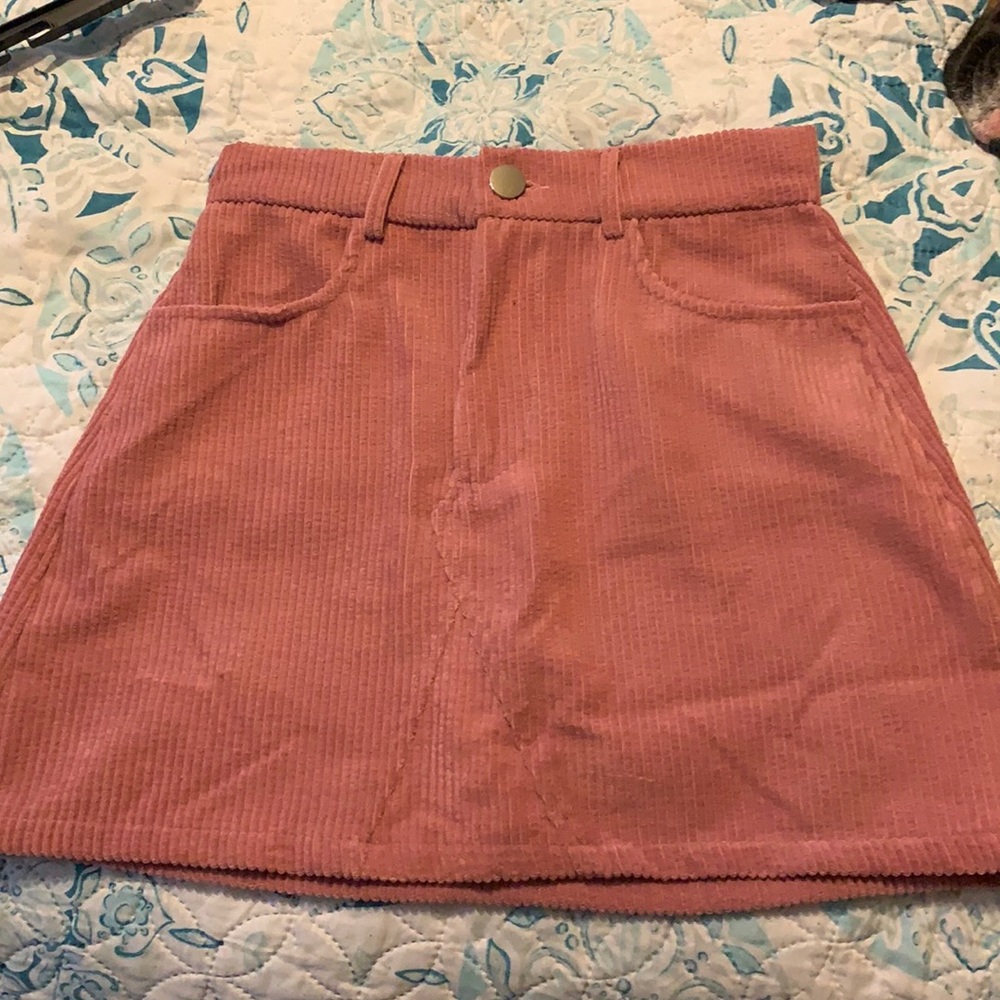 Pink Corduroy skirt